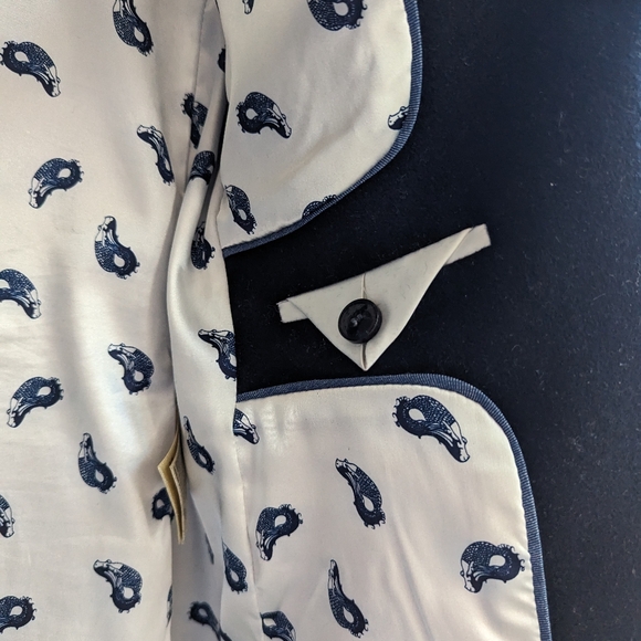 Maison Scotch Navy Wool Blend Blazer, Size 1 - Picture 5 of 8